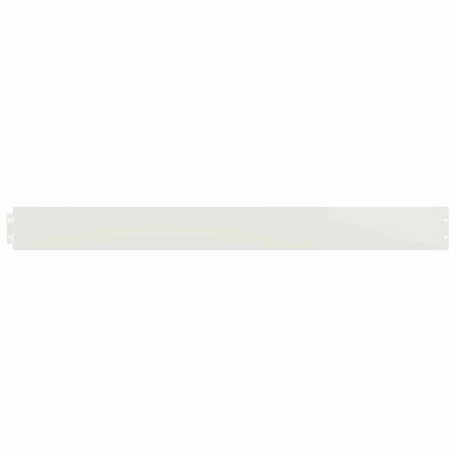Lawn Edging 10 pcs 10 x 103 cm Cold-rolled steel White
