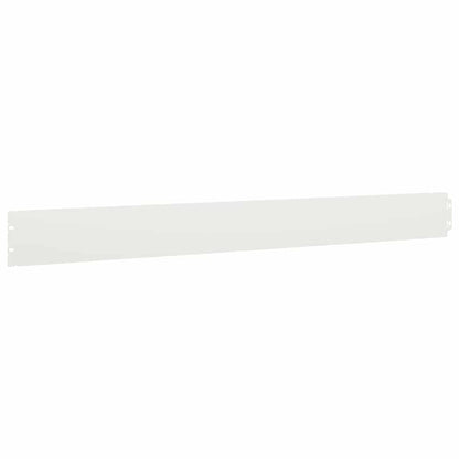 Lawn Edging 10 pcs 10 x 103 cm Cold-rolled steel White