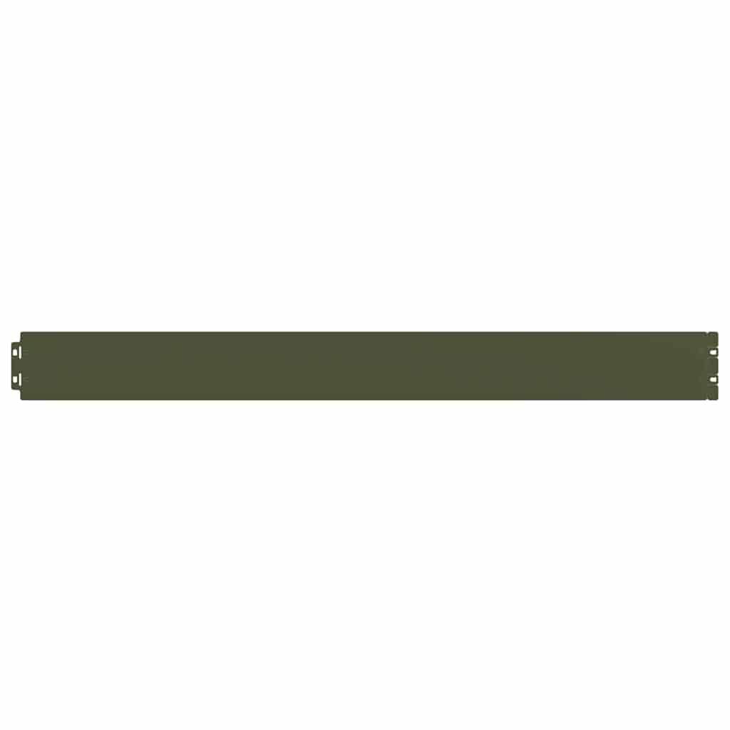 Lawn Edging 10 pcs 10 x 103 cm Cold-rolled steel Olive Green