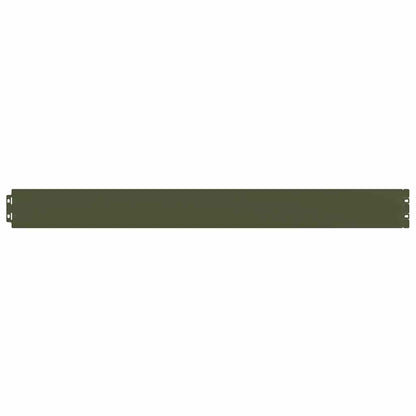 Lawn Edging 10 pcs 10 x 103 cm Cold-rolled steel Olive Green