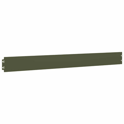 Lawn Edging 10 pcs 10 x 103 cm Cold-rolled steel Olive Green