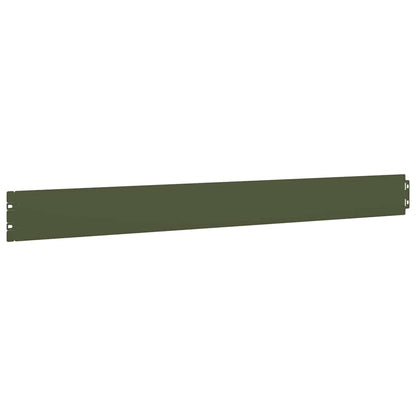 Lawn Edging 10 pcs 10 x 103 cm Cold-rolled steel Olive Green