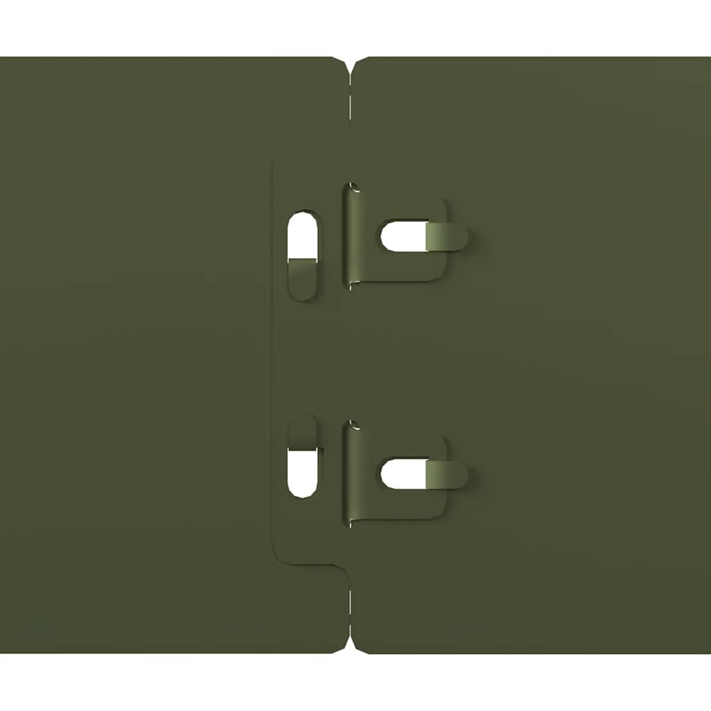 Lawn Edging 10 pcs 10 x 103 cm Cold-rolled steel Olive Green