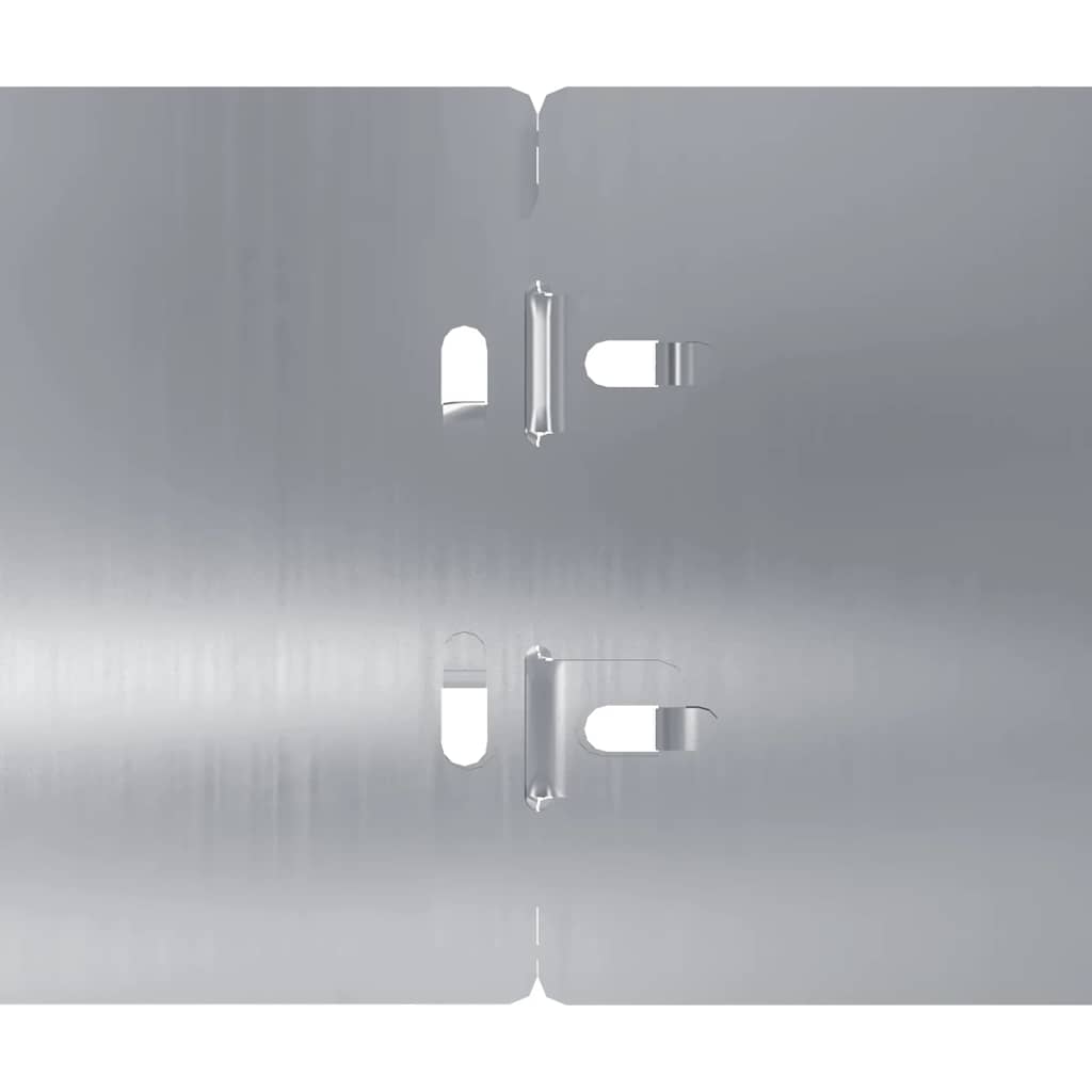 Lawn Edging 10 pcs 10 x 103 cm Galvanised Steel Silver