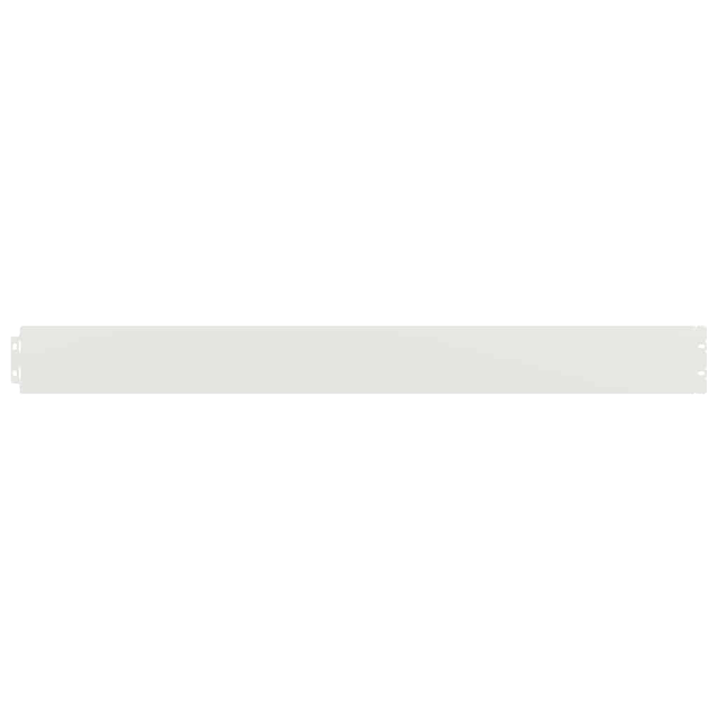 Lawn Edging 50 pcs 10 x 103 cm Cold-rolled steel White