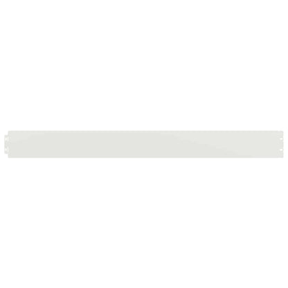 Lawn Edging 50 pcs 10 x 103 cm Cold-rolled steel White