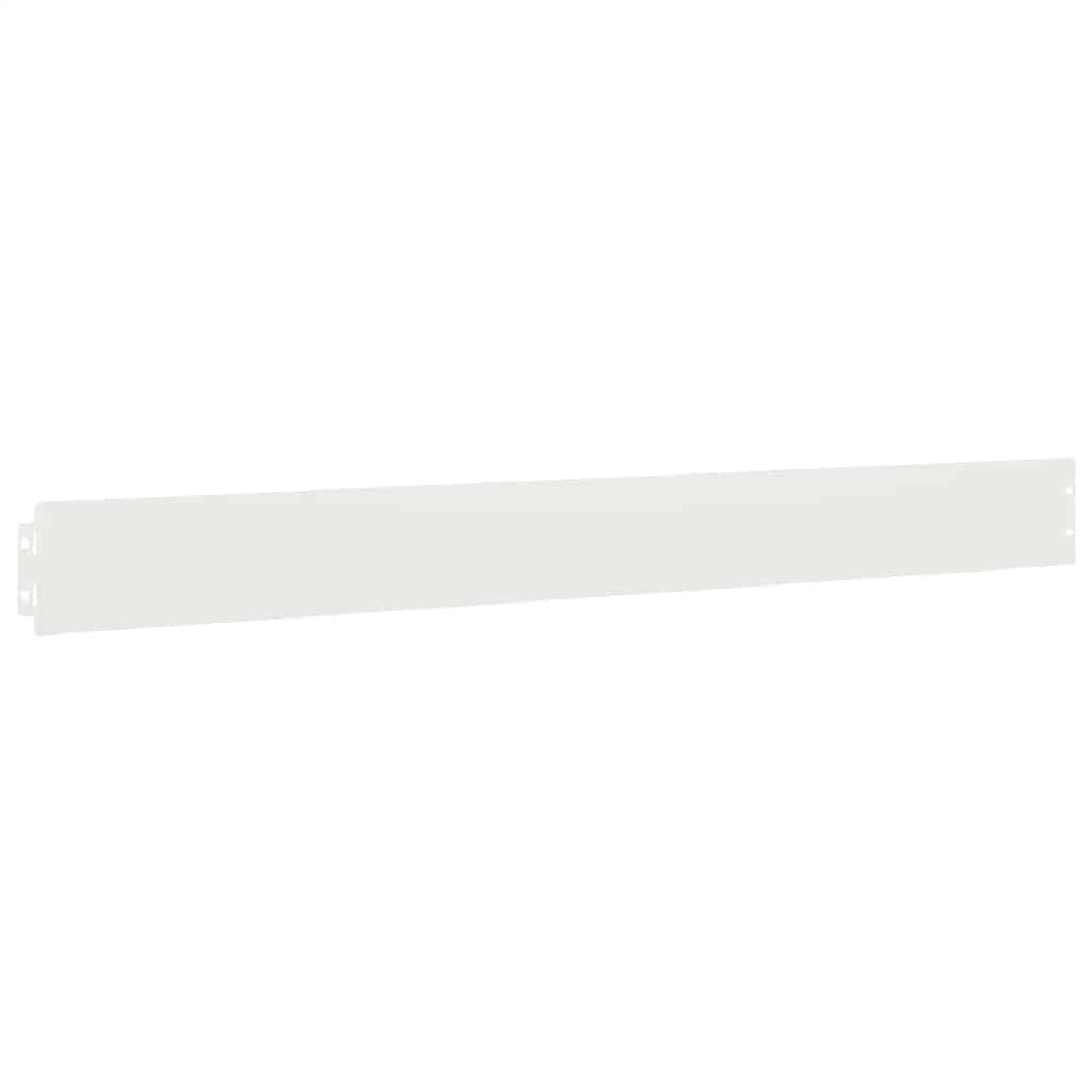 Lawn Edging 50 pcs 10 x 103 cm Cold-rolled steel White