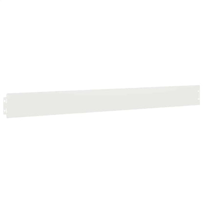 Lawn Edging 50 pcs 10 x 103 cm Cold-rolled steel White