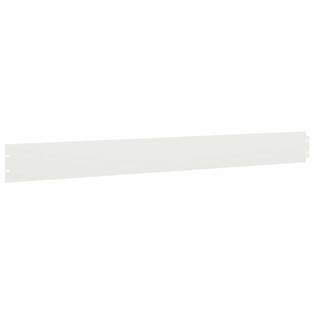 Lawn Edging 50 pcs 10 x 103 cm Cold-rolled steel White