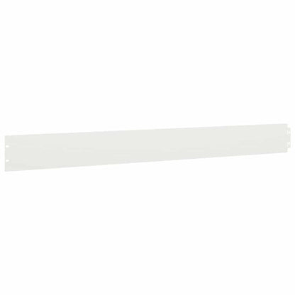 Lawn Edging 50 pcs 10 x 103 cm Cold-rolled steel White