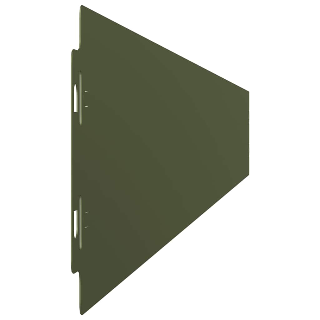 Lawn Edging 50 pcs 10 x 103 cm Cold-rolled steel Olive Green