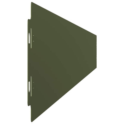 Lawn Edging 50 pcs 10 x 103 cm Cold-rolled steel Olive Green