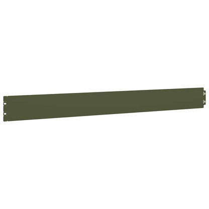 Lawn Edging 50 pcs 10 x 103 cm Cold-rolled steel Olive Green