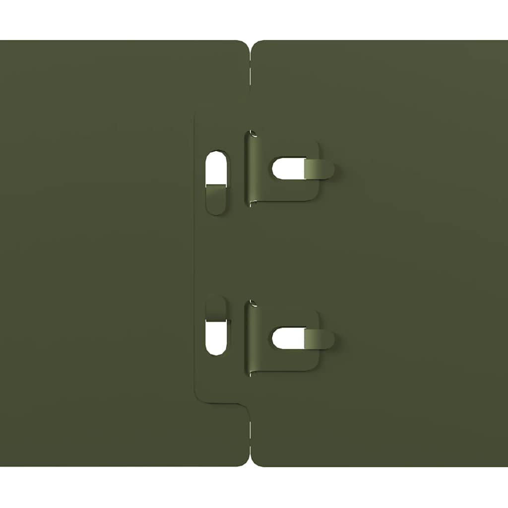 Lawn Edging 50 pcs 10 x 103 cm Cold-rolled steel Olive Green