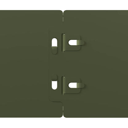 Lawn Edging 50 pcs 10 x 103 cm Cold-rolled steel Olive Green