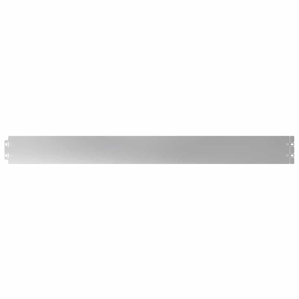Lawn Edging 50 pcs 10 x 103 cm Galvanised Steel Silver