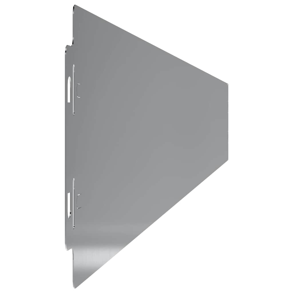 Lawn Edging 50 pcs 10 x 103 cm Galvanised Steel Silver
