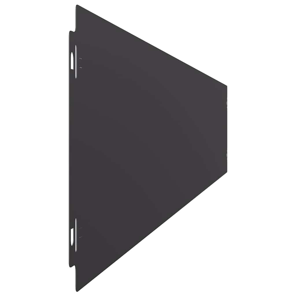 Lawn Edging 10 pcs 15 x 103 cm Steel Black