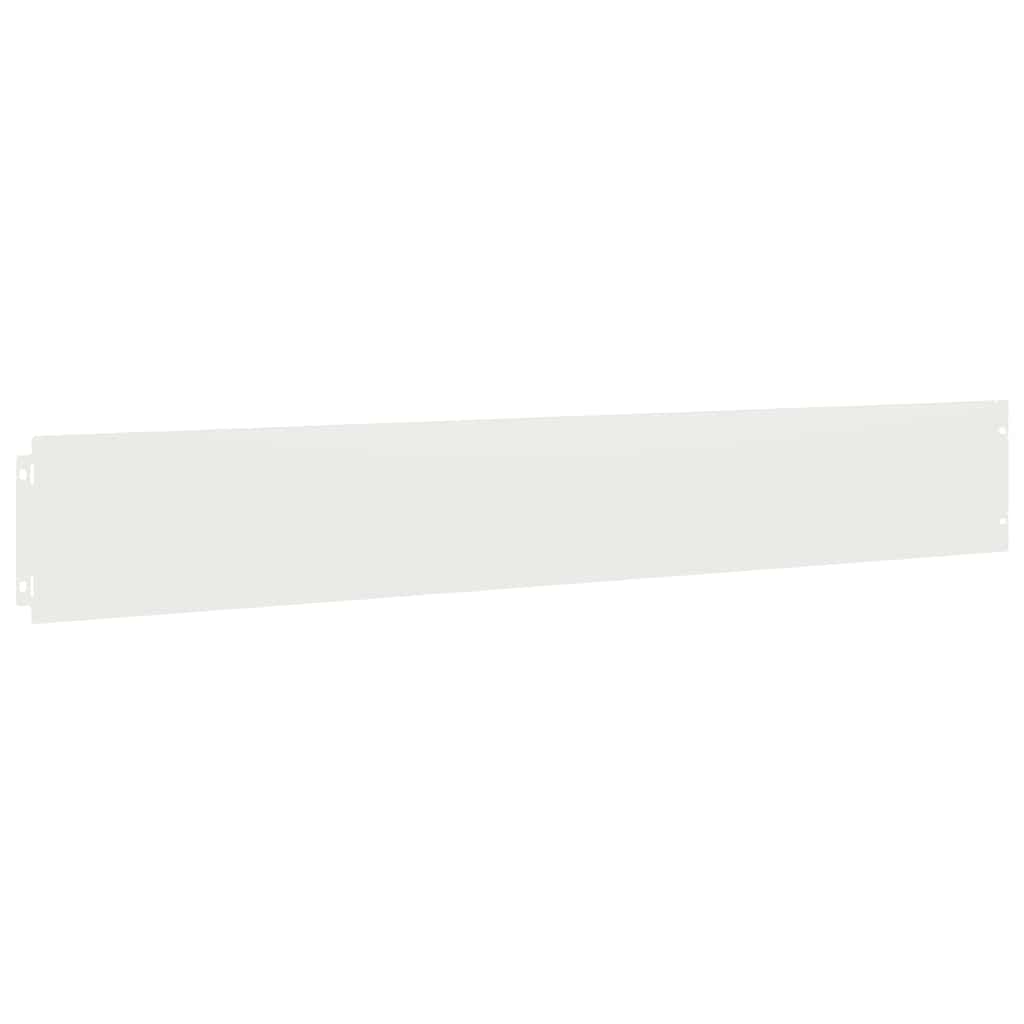 Lawn Edging 10 pcs 15 x 103 cm Cold-rolled steel White