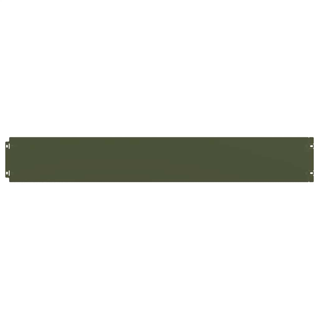 Lawn Edging 10 pcs 15 x 103 cm Cold-rolled steel Olive Green