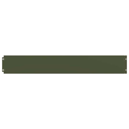 Lawn Edging 10 pcs 15 x 103 cm Cold-rolled steel Olive Green
