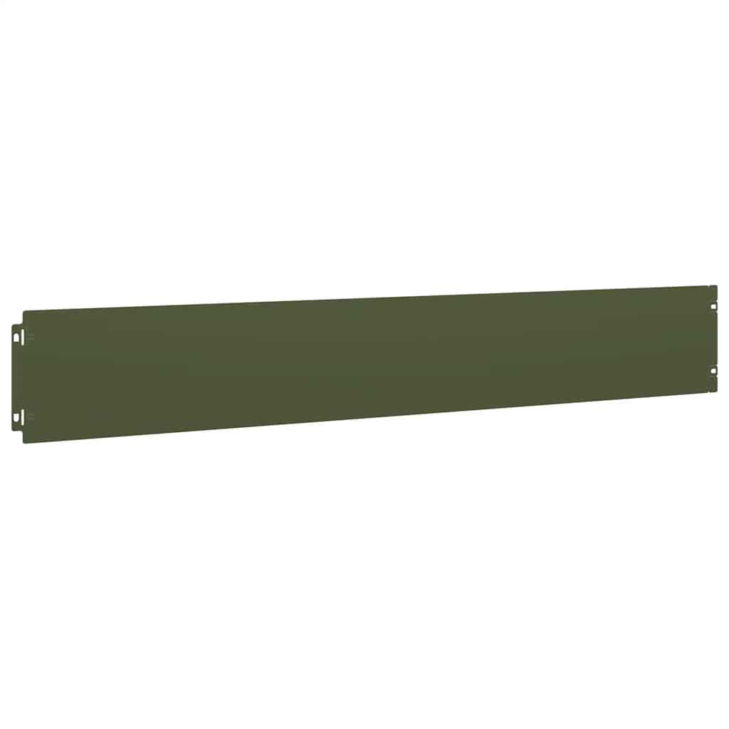 Lawn Edging 10 pcs 15 x 103 cm Cold-rolled steel Olive Green