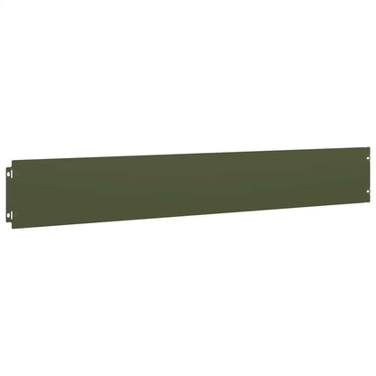 Lawn Edging 10 pcs 15 x 103 cm Cold-rolled steel Olive Green