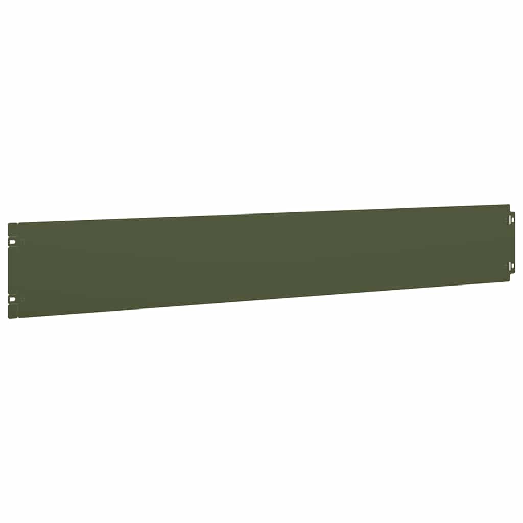 Lawn Edging 10 pcs 15 x 103 cm Cold-rolled steel Olive Green