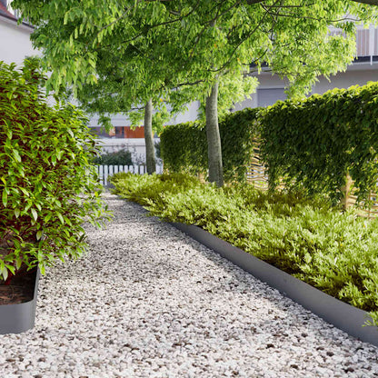 Lawn Edging 50 pcs 15 x 103 cm Cold-rolled steel Anthracite