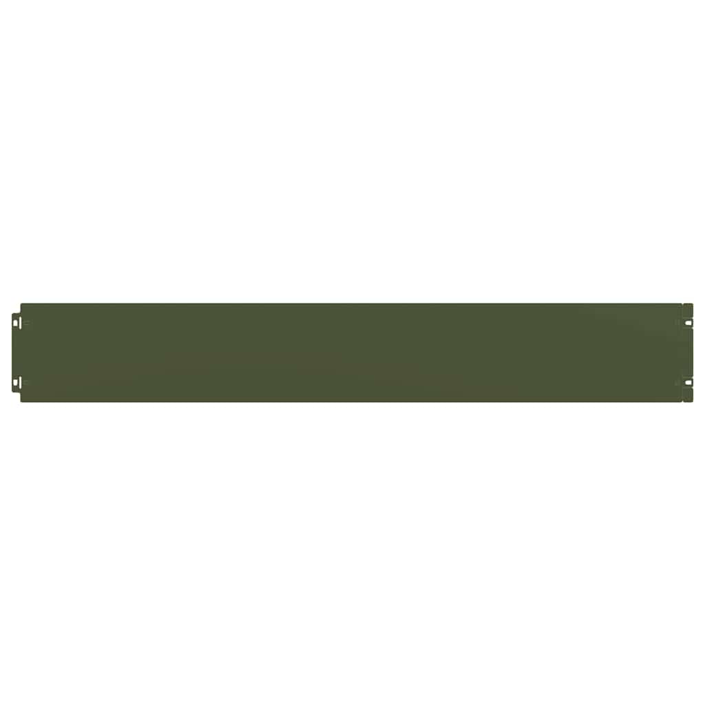 Lawn Edging 50 pcs 15 x 103 cm Cold-rolled steel Olive Green