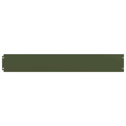 Lawn Edging 50 pcs 15 x 103 cm Cold-rolled steel Olive Green