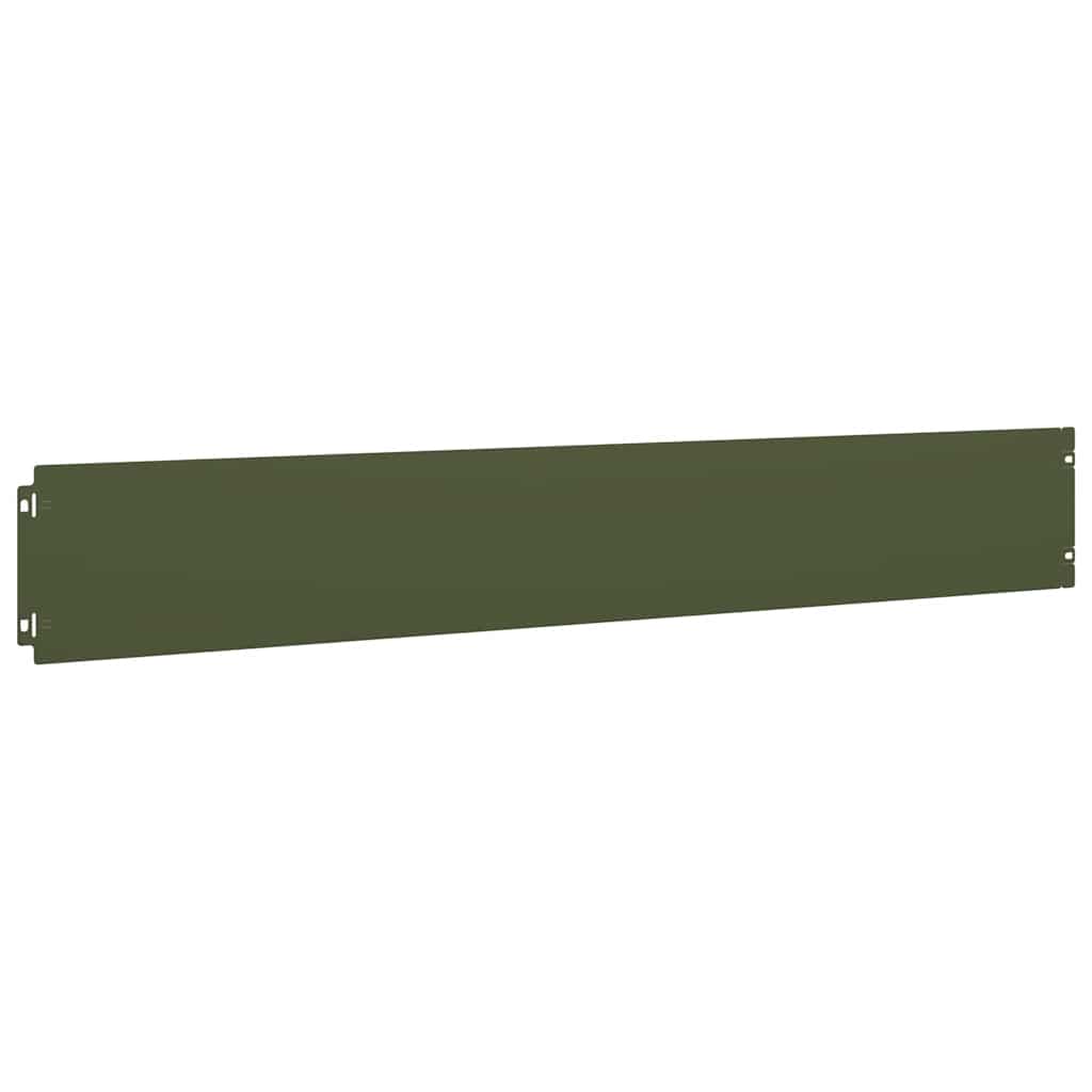 Lawn Edging 50 pcs 15 x 103 cm Cold-rolled steel Olive Green