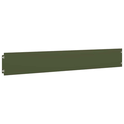 Lawn Edging 50 pcs 15 x 103 cm Cold-rolled steel Olive Green