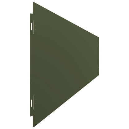 Lawn Edging 50 pcs 15 x 103 cm Cold-rolled steel Olive Green