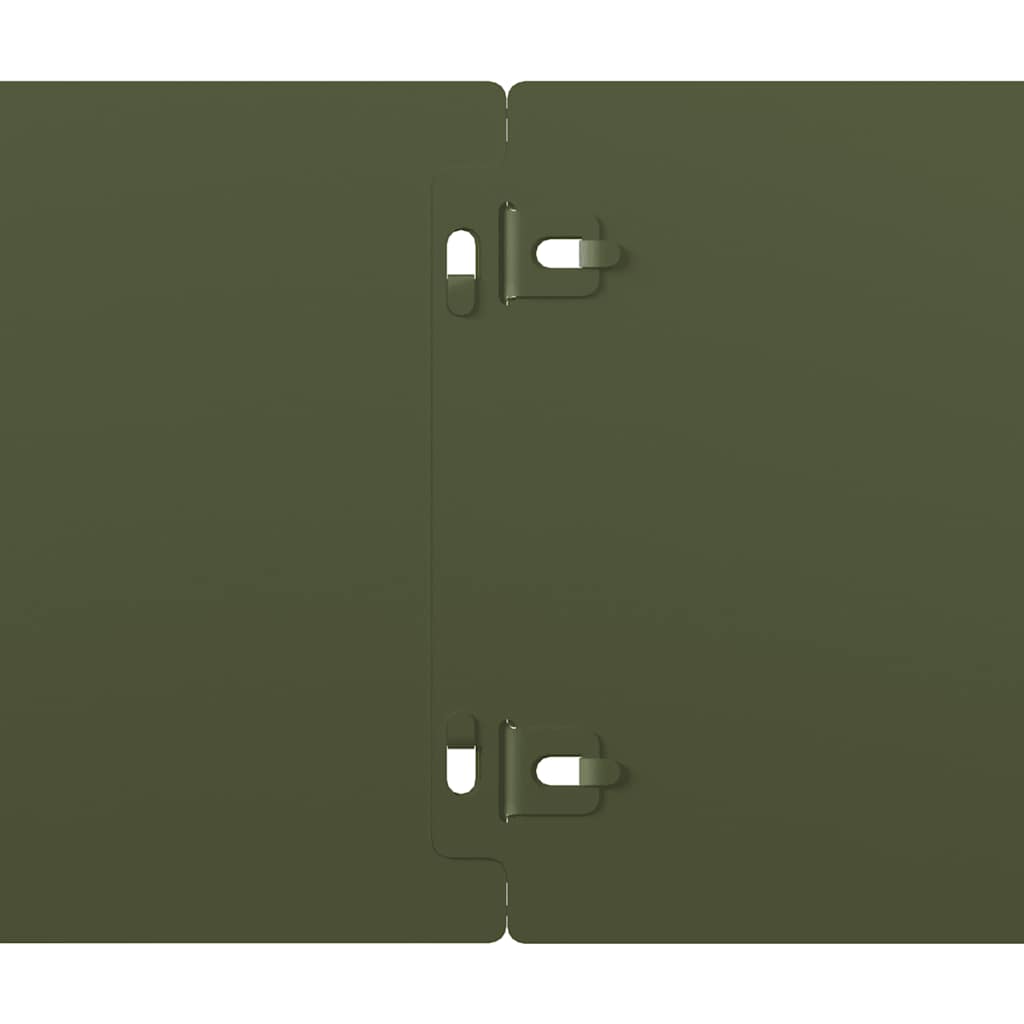 Lawn Edging 50 pcs 15 x 103 cm Cold-rolled steel Olive Green