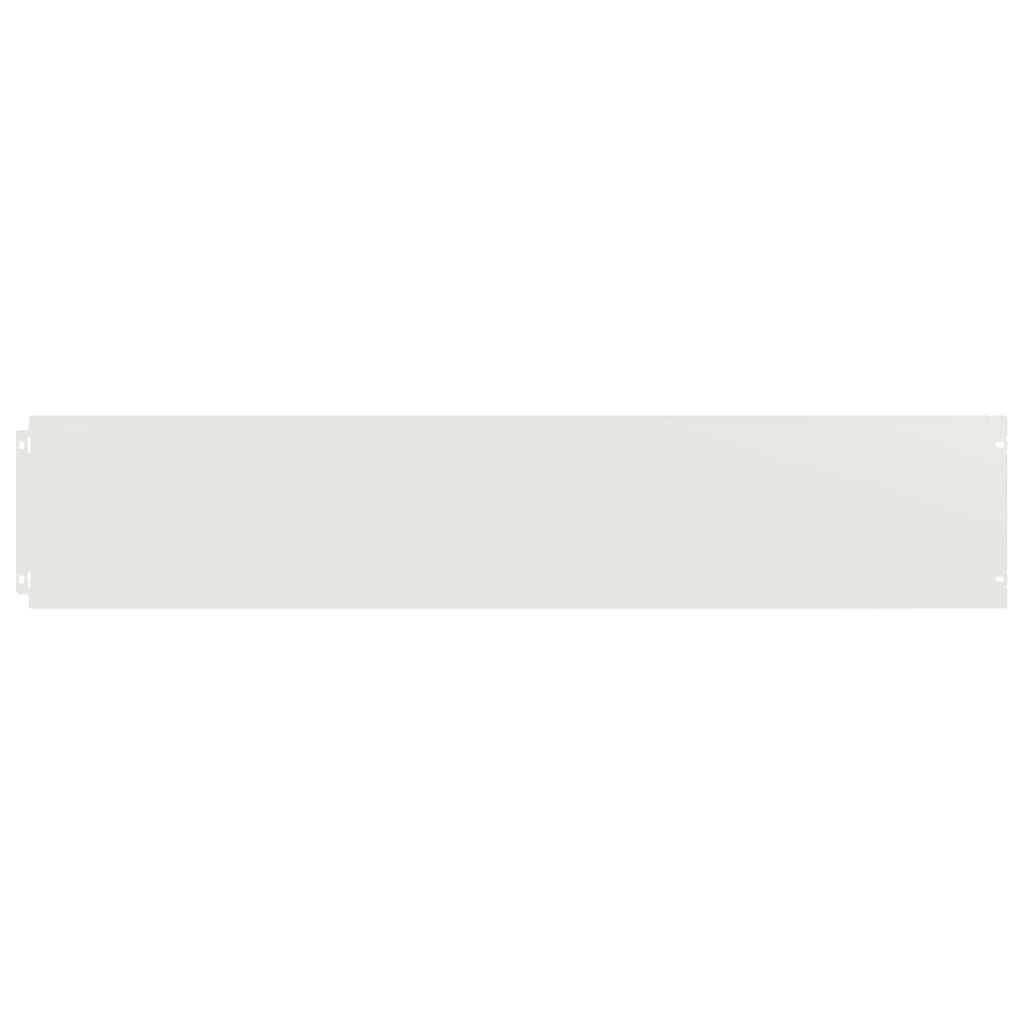 Lawn Edging 10 pcs 20 x 103 cm Cold-rolled steel White