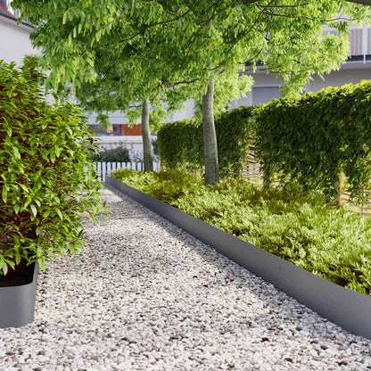 Lawn Edging 10 pcs 20 x 103 cm Steel Anthracite