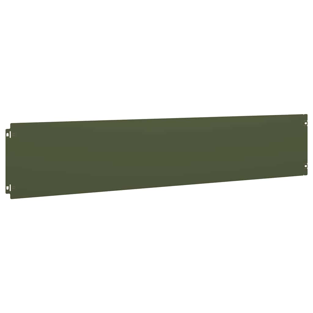 Lawn Edging 10 pcs 20 x 103 cm Cold-rolled steel Olive Green