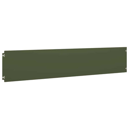 Lawn Edging 10 pcs 20 x 103 cm Cold-rolled steel Olive Green