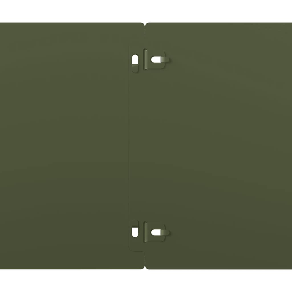 Lawn Edging 10 pcs 20 x 103 cm Cold-rolled steel Olive Green