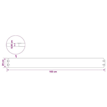 Lawn Edging 10 pcs 20 x 103 cm Galvanised Steel Silver