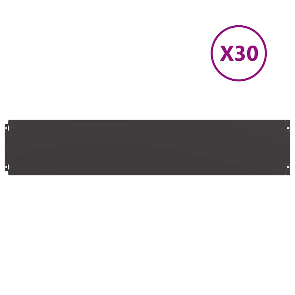 Lawn Edging 30 pcs 20 x 103 cm Cold-rolled steel Black