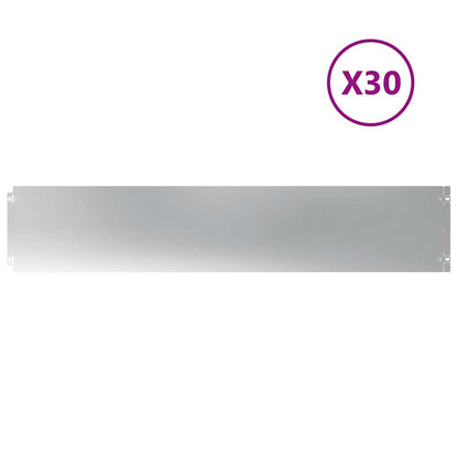 Lawn Edging 30 pcs 20 x 103 cm Galvanised Steel Silver