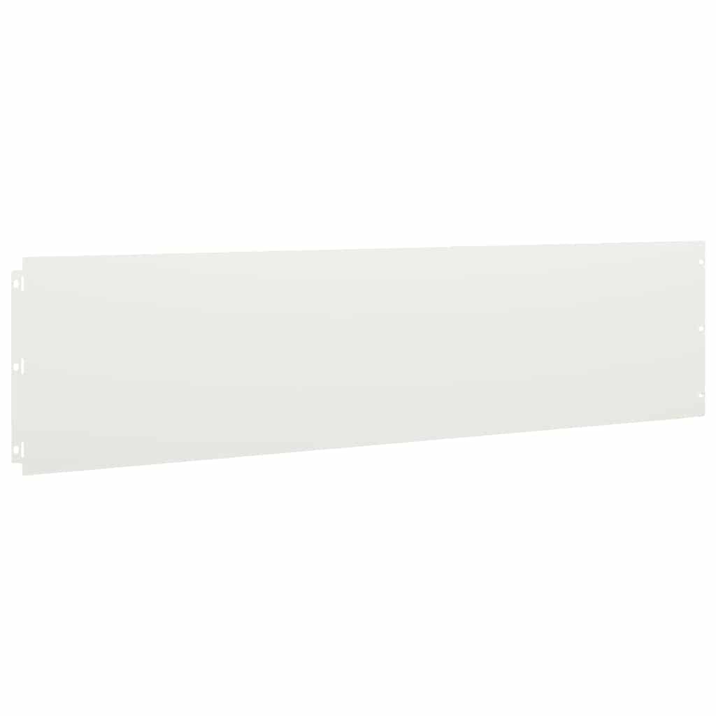 Lawn Edging 10 pcs 25 x 103 cm Cold-rolled steel White