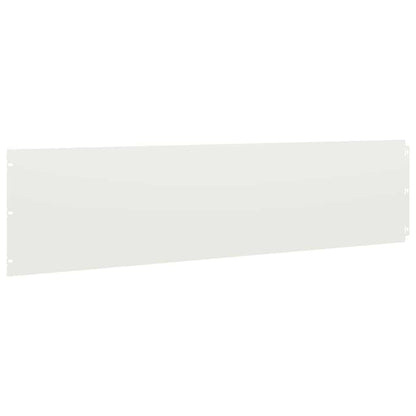 Lawn Edging 10 pcs 25 x 103 cm Cold-rolled steel White