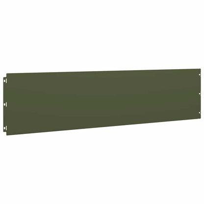 Lawn Edging 10 pcs 25 x 103 cm Cold-rolled steel Olive Green