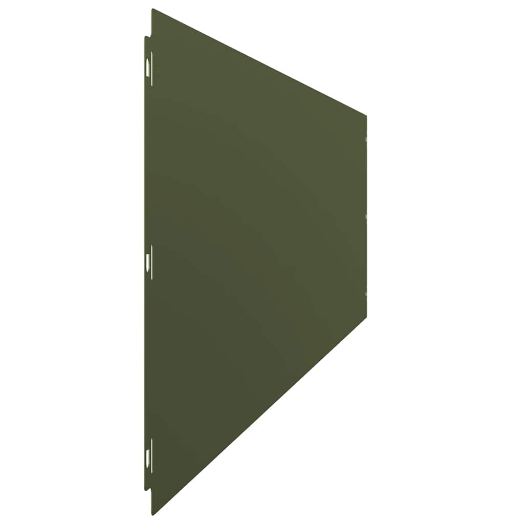 Lawn Edging 10 pcs 25 x 103 cm Cold-rolled steel Olive Green