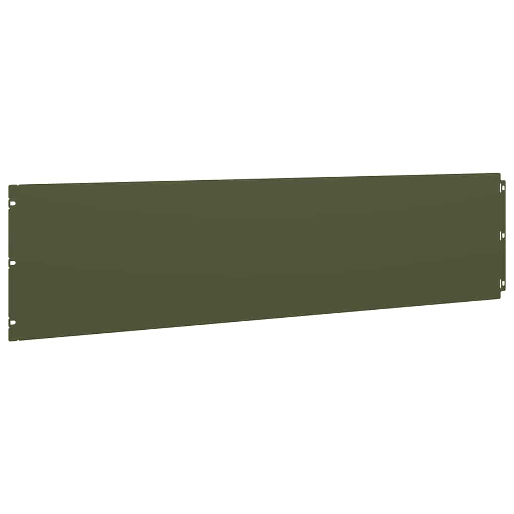 Lawn Edging 10 pcs 25 x 103 cm Cold-rolled steel Olive Green