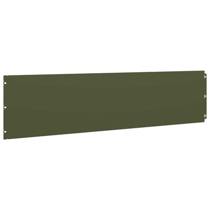 Lawn Edging 10 pcs 25 x 103 cm Cold-rolled steel Olive Green