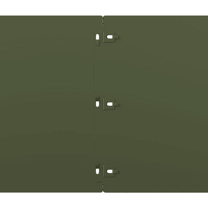 Lawn Edging 10 pcs 25 x 103 cm Cold-rolled steel Olive Green
